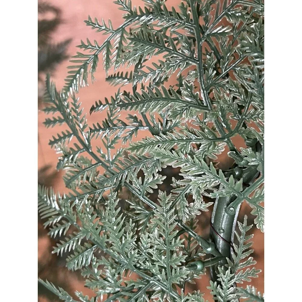 Vintage Plastic Fern Foliage Candle Rings Set of 4 Artificial Greenery